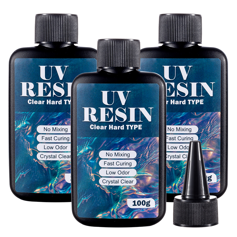 Art Craft Glue - Résine UV 100/200/300g, type dur, transparente