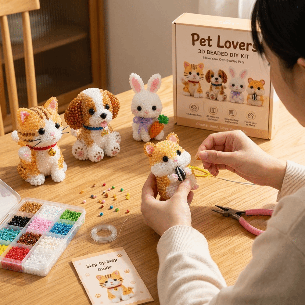 Art Craft Education - Kit de Broderie de Perles Animaux