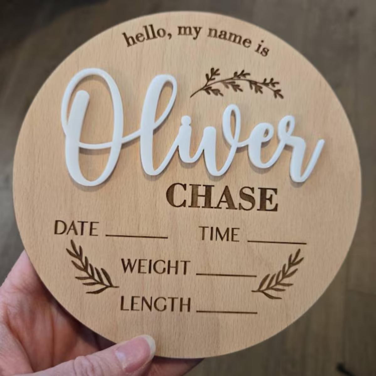 Art Craft Christmas - 1 plaque personnalisée en bois pour
