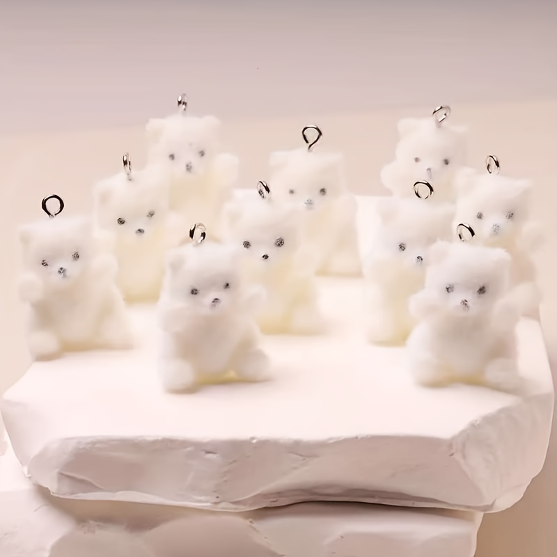 Art Craft Accessories - Breloques en résine en forme d'ours