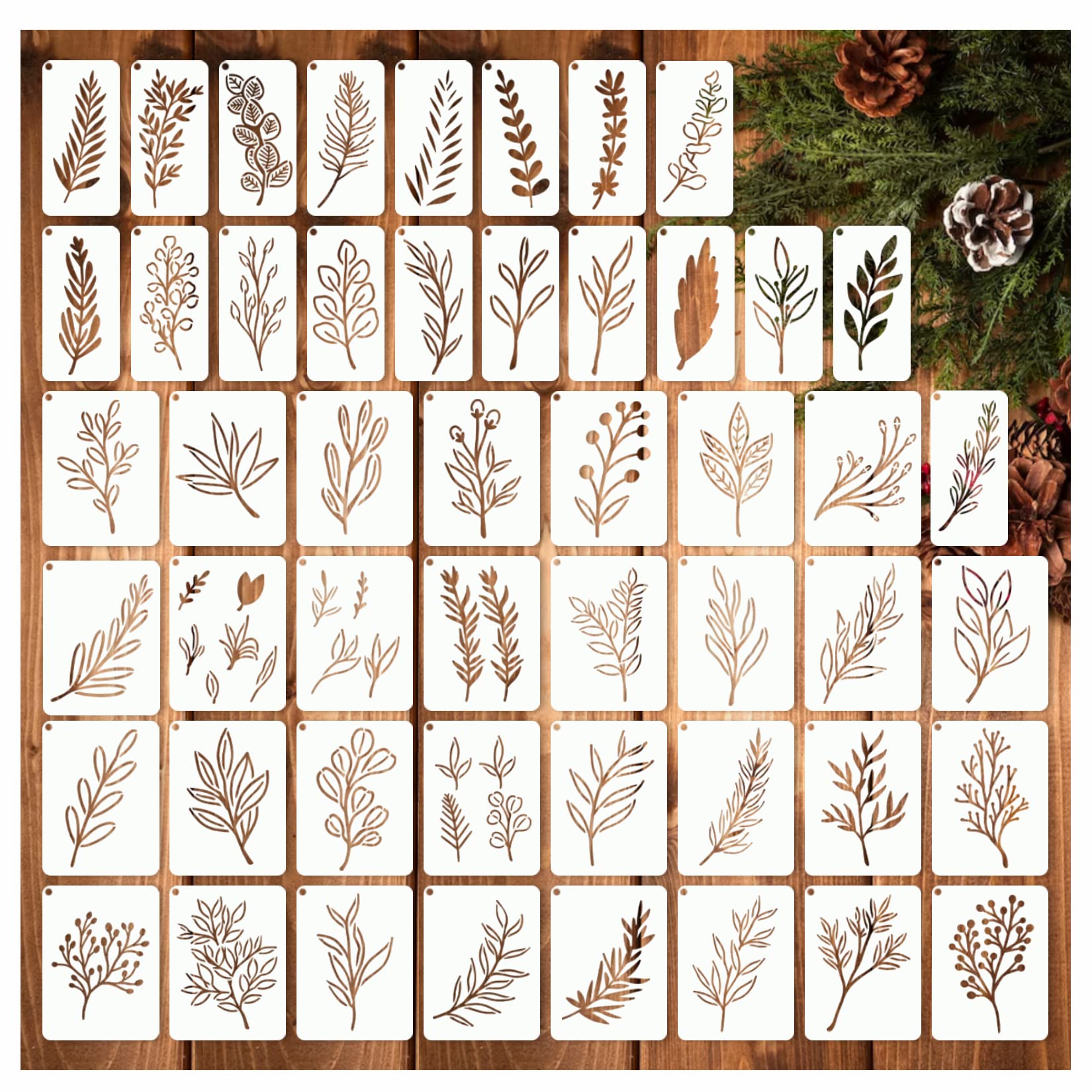 Art Craft Using Leaves - 50 pochoirs artisanaux en forme de