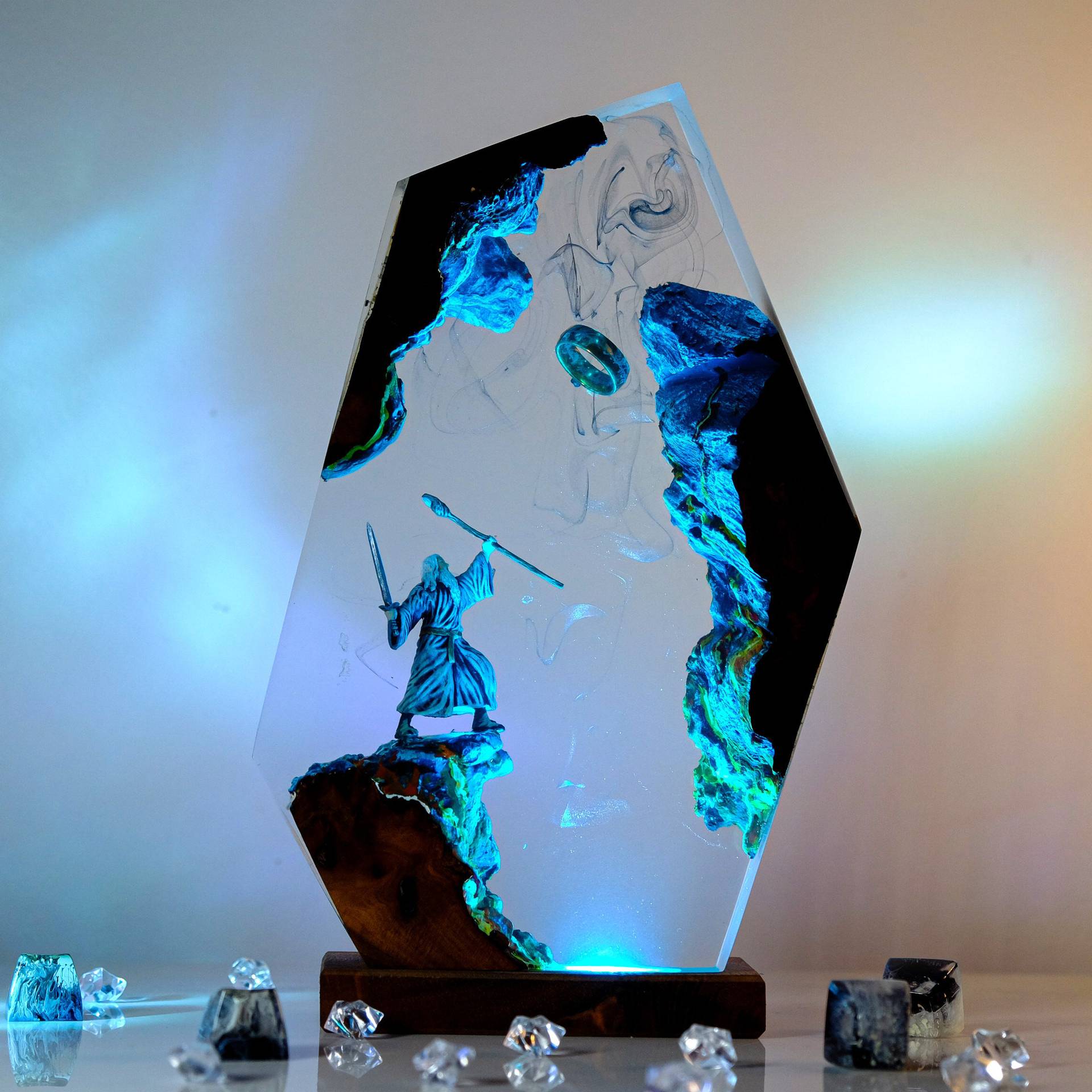 Art Craft Christmas - Lampe de table en résine Scène