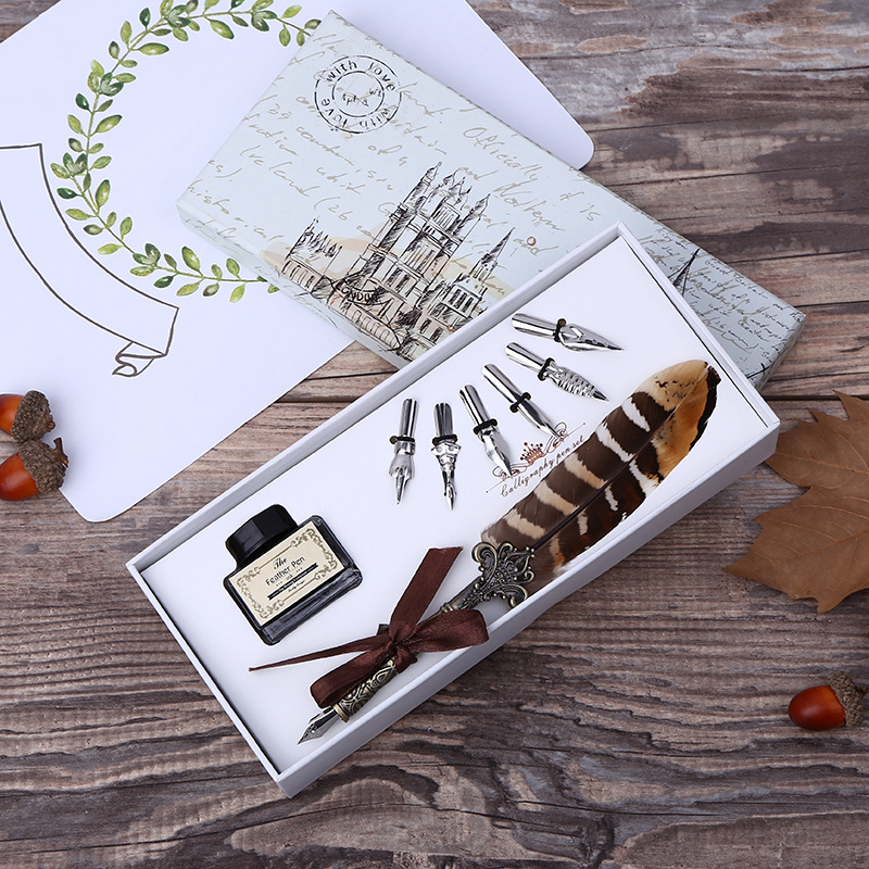 Calligraphy Pen Set - Ensemble d'écriture rétro avec plume à