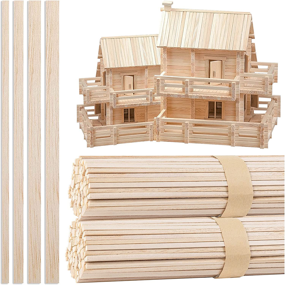 Art Craft Stick - 130 pièces Balsa bois bande de