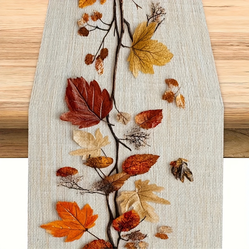 Art Craft Using Leaves - 1 chemin de table sur le