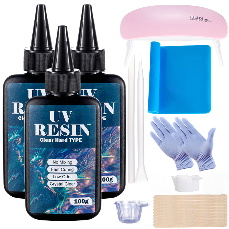 Art Craft Glue - Résine UV transparente 100g/250g, Type dur