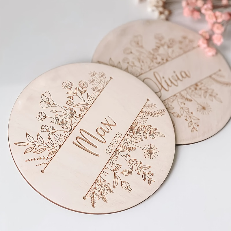 Plaque de nom gravée florale p - Art Craft Christmas avis et prix