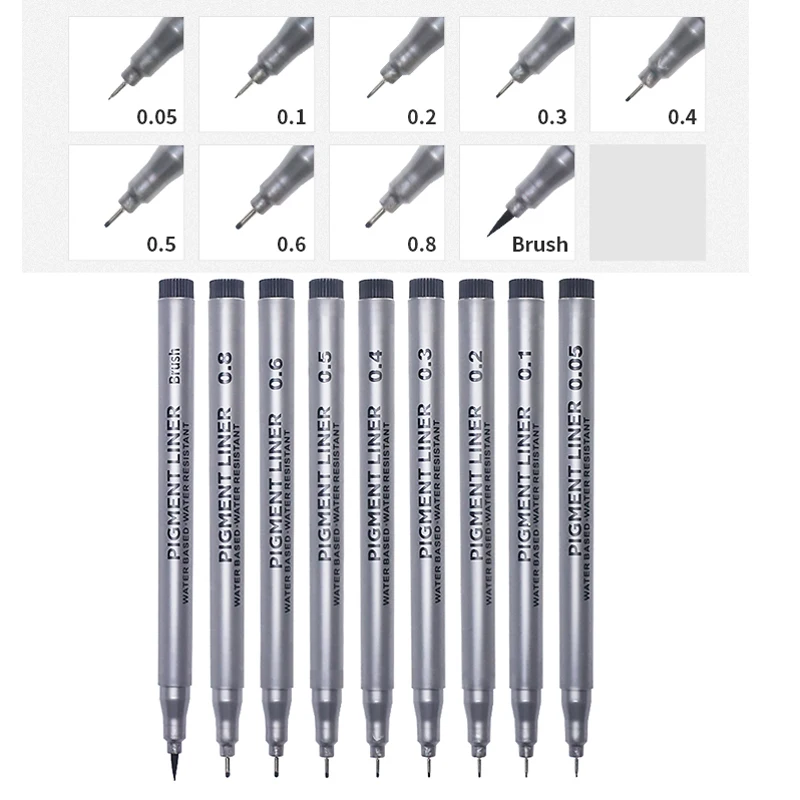 9 pièces/ensemble Pigment Line - Calligraphy Pen Set avis et prix